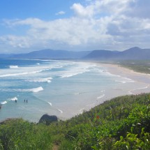 Pristine Praia Mocambique on the east shore of the island Ilha de Santa Catarina